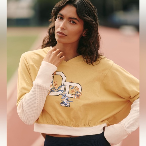 Daily Practice by Anthropologie Pullover Cotton Long Sleeve Crop Top Size Large - Picture 10 of 10